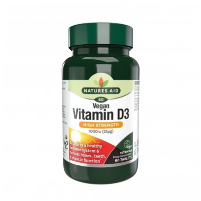 Natures Aid Vegan Vitamin D3 1000iu 60 tabs